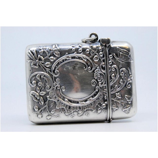 Silver Matchbox Embossed with Plant Motifs For Sale - Image 4 of 10