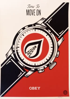 Shepard Fairey (Obey), Time to Move On, 2015, Serigraph