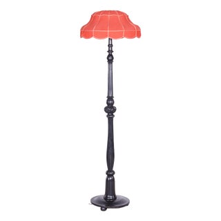 Czech Art Deco Floor Lamp in Beech, 1920s For Sale