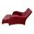 1990s Gerard Van Den Berg Lounge Chair With Ottoman in Red Leather Model 'Loge' For Sale