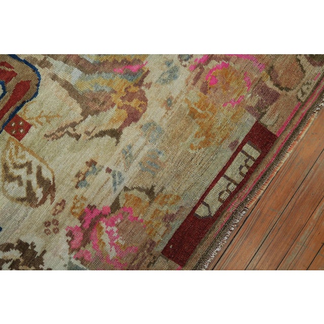Antique Brown Horse 20th Century Pictorial Wool Decorative Rug For Sale - Image 11 of 18