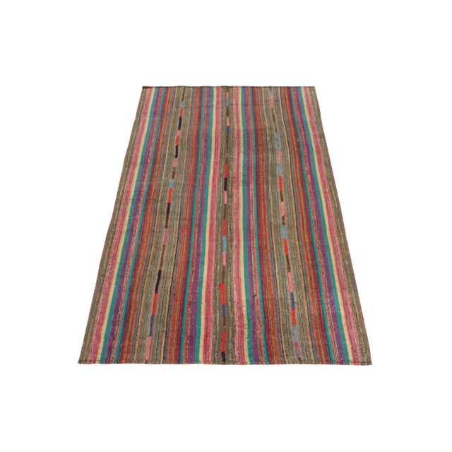 Originating from Turkey circa 1950-1960, a rare type of chaput kilim rug style now entering our Antique & Vintage...