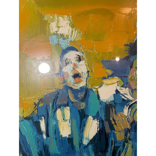 1990s Nicola Simbari Deux Clowns Artist Proof Italian Abstract Silkscreen Serigraph For Sale In New York - Image 6 of 12