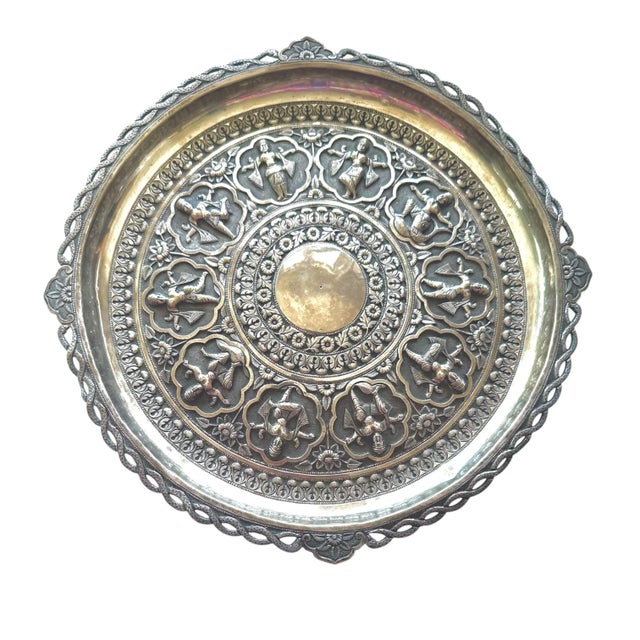 Late 19th Century Silver Salver Tray Probably Madras South India For Sale - Image 4 of 17