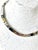 Contemporary Vintage Sterling Silver and Gold Plated Hammered Tube Bead Necklace For Sale - Image 3 of 3