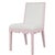 Not Yet Made - Made To Order Matthew Izzo Home Lanister Pink Matte Lacquer Dining Chair With Performance Linen Upholstery For Sale - Image 5 of 6