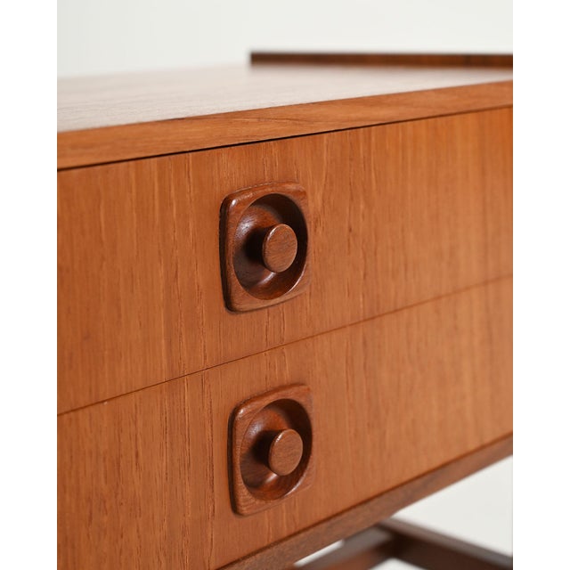 1960s Scandinavian Bedside Table with Drawers, 1960s For Sale - Image 5 of 9