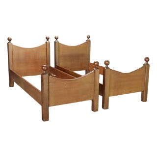 Vintage Single Beds in the style of L. Caccia Dominioni, 1960s For Sale