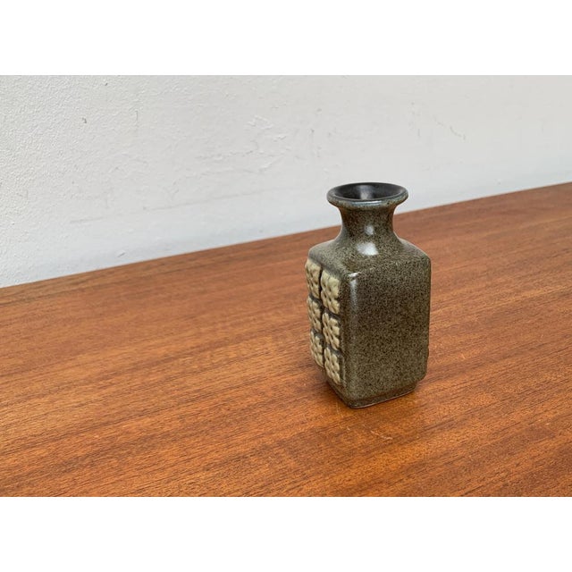 Mid-Century Modern Small Mid-Century East German GDR Pottery Vase from VEB Haldensleben, 1960s For Sale - Image 3 of 17