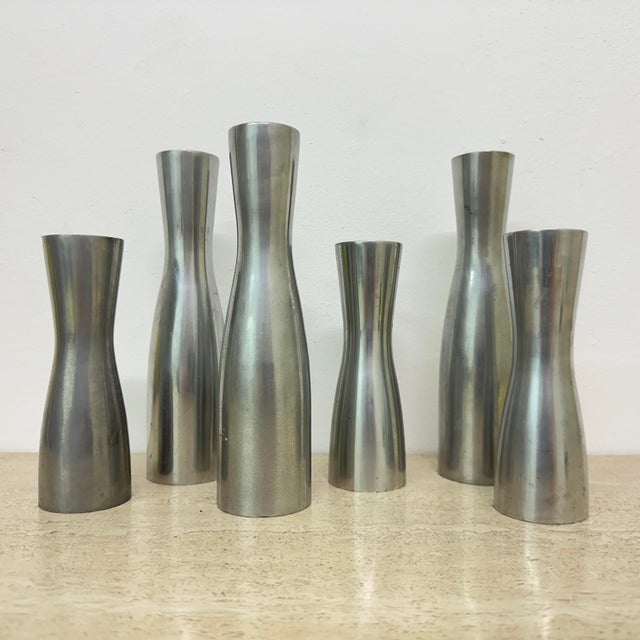 Minimalist Candleholders by Erika Pekkari for Ikea, 1990s, Set of 6, in Good conditions. Designed 1970 to 1979