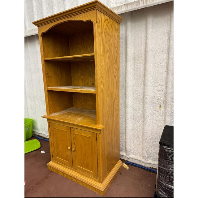 2010s Oak Wood Media Cabinet For Sale - Image 5 of 6