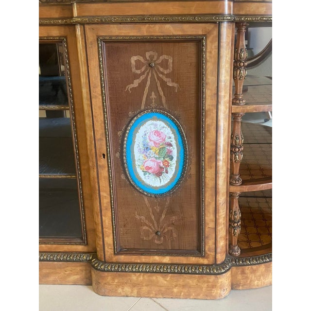Mid 19th Century Large Antique Satinwood Inlaid and Ormolu Mounted Sideboard, 1850 For Sale - Image 5 of 12