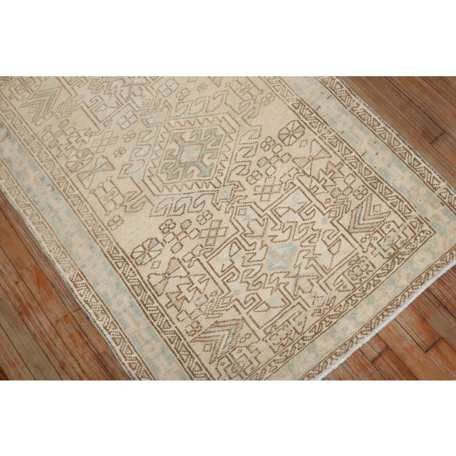 Neutral Color Heriz Karadja Small Rug , 3'2'' X 4'6'' For Sale - Image 4 of 6