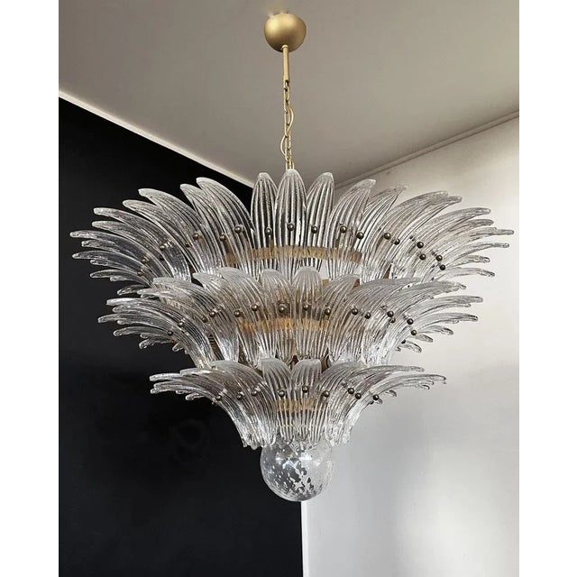 Italian Murano Glass Chandelier For Sale - Image 10 of 11