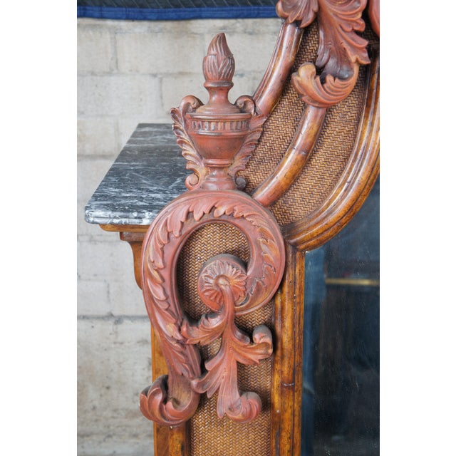 Late 20th Century Late 20th Century Maitland-Smith Victorian Revival Baroque Rococo Style Over Mantel Wall Mirror For Sale - Image 5 of 11