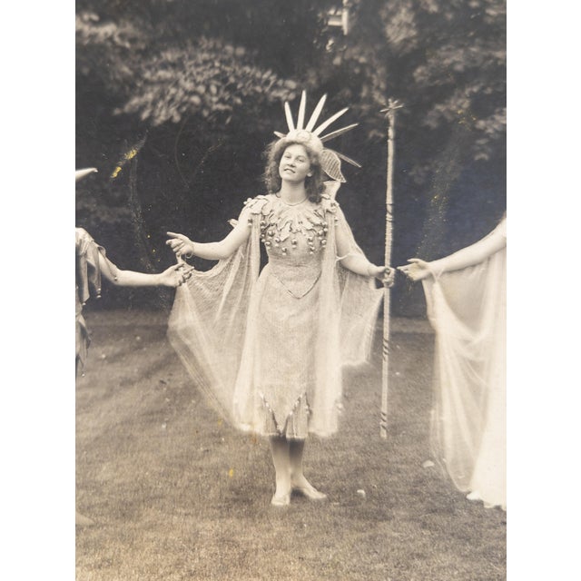 Black Early 20th Century English Photograph of Girls in Pageant or Play Costumes For Sale - Image 8 of 12