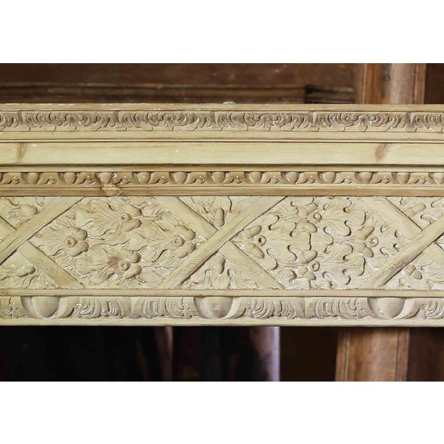 Wood Pine Mantel Antique Petite Scale English Georgian Style - Hand Carved For Sale - Image 7 of 9
