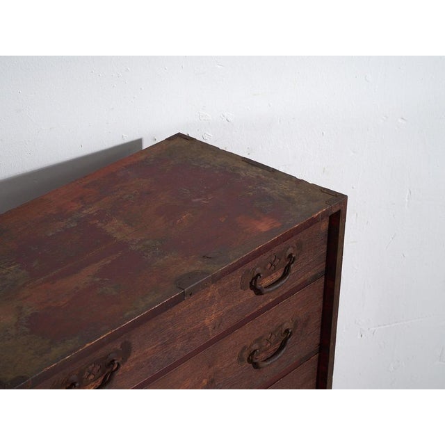 Wood Antique Japanese Choba Dansu Merchant Chest For Sale - Image 7 of 16