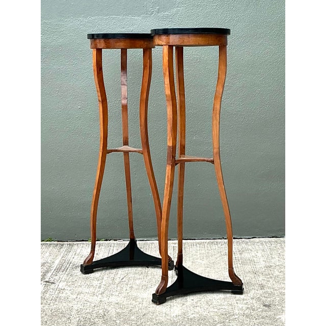 Charles Joseph Biederman Vintage Biedermeier Tall Pedestals - A Pair For Sale - Image 4 of 12