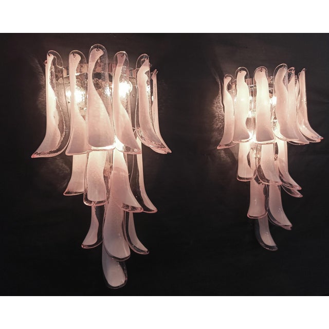 1990s Mid-Century Italian Pink Wall Sconces, 1990s, Set of 4 For Sale - Image 5 of 17