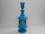 Victorian Antique French Hand Painted Blue Opaline Decanter For Sale - Image 3 of 10