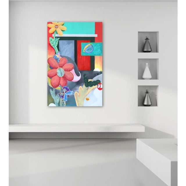 Brown "Everything Is on the Internet Now" Large Artwork on Canvas by Danny Brown For Sale - Image 8 of 10