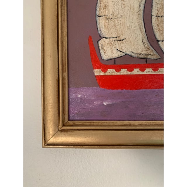 2020s Contemporary Impressionist Style Seascape Painting on Canvas, Framed For Sale - Image 5 of 6