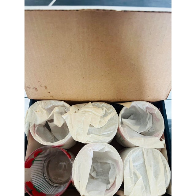 1980s Shatter Proof Strawberry Themed Glassware Set - Set of 6 For Sale In Atlanta - Image 6 of 9