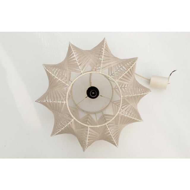 Mid-Century Metal Wire and Yarn Pendant Lamp, 1960s For Sale - Image 16 of 17