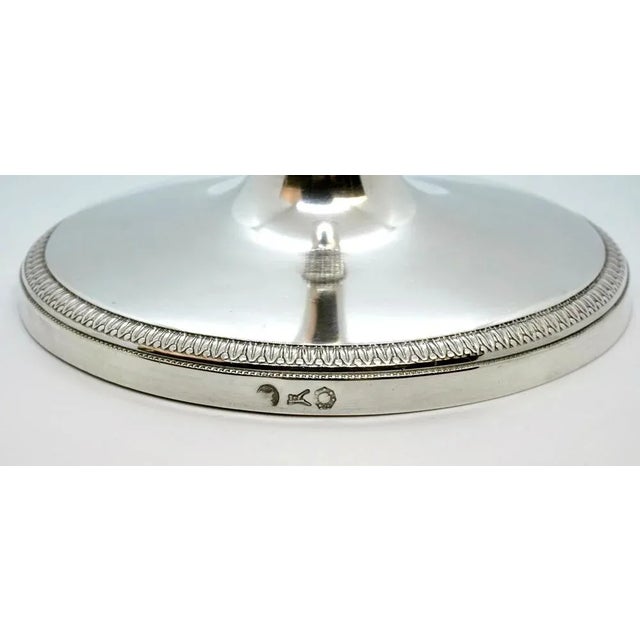 Empire Italian Silver Candlesticks, Milan, 1810s, Set of 2 For Sale - Image 5 of 6