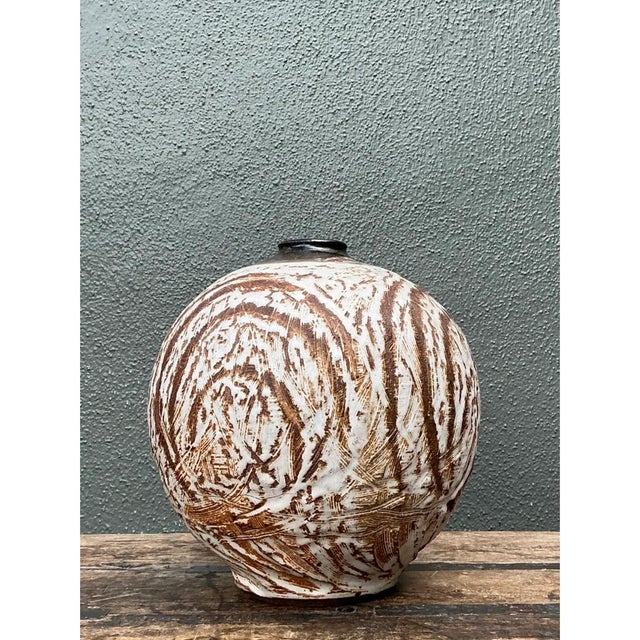 Vintage Abstract Ceramic Vessel For Sale - Image 10 of 12
