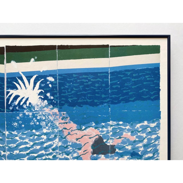 David Hockney Vintage 1994 Lithograph Print Framed Large Pop Art Poster " Le Plongeur ( Paper Pool 18 ) " 1978 For Sale - Image 12 of 18