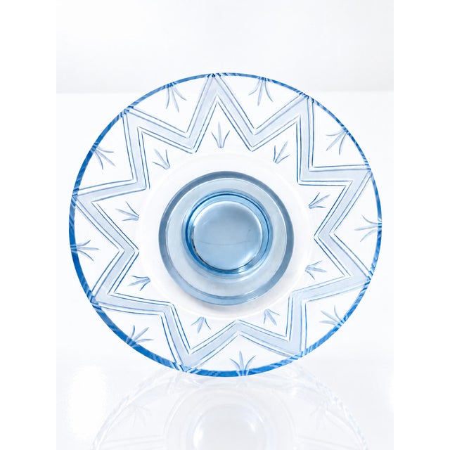 Swedish Art Deco Cut Glass Bowl, 1930s, in Very Good conditions. Designed 1920 to 1949