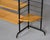 Wood Mid Century Italian Free Standing Blond Wood and Black Metal Shelf Cabinet For Sale - Image 7 of 12