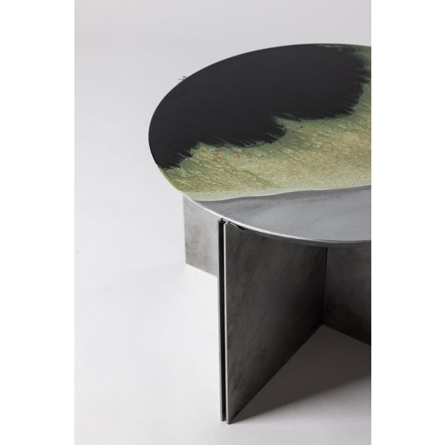 H4 Hand Decorated Metal & Aluminium Side Table by Studio Nyx For Sale - Image 14 of 16