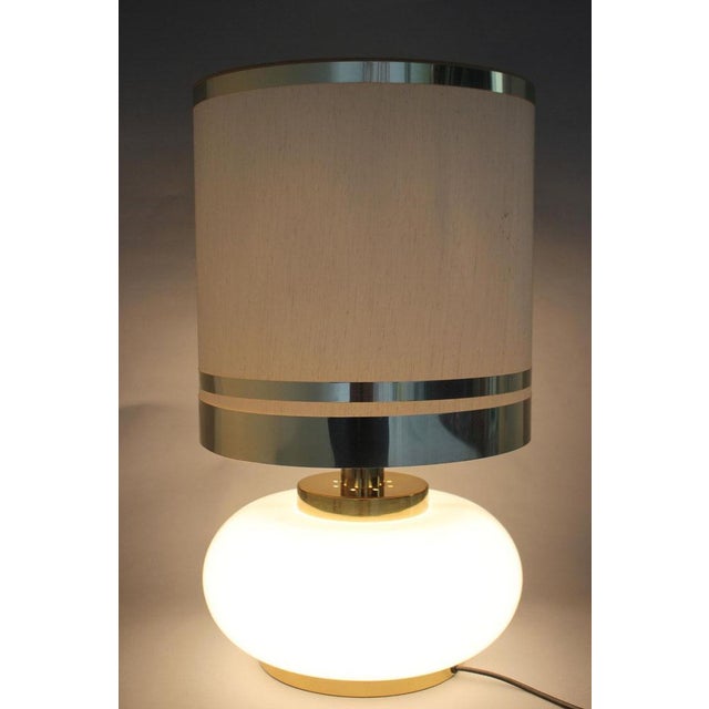 Large Glass and Brass Table Lamp, Italy, 1970s For Sale - Image 15 of 17
