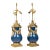 19th Century French Louis XV Style Robins Egg Blue Porcelain and Gilt Bronze Lamps - A Pair For Sale