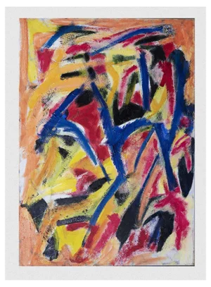Giorgio Lo Fermo, Abstract Colors, Original Oil on Canvas, 1983