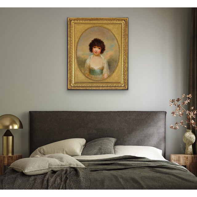 Arthur William Devis, Portrait of Charlotte Shore, Daughter of the 1st Lord Teignmouth, 1790s, Oil on Canvas For Sale - Image 18 of 18