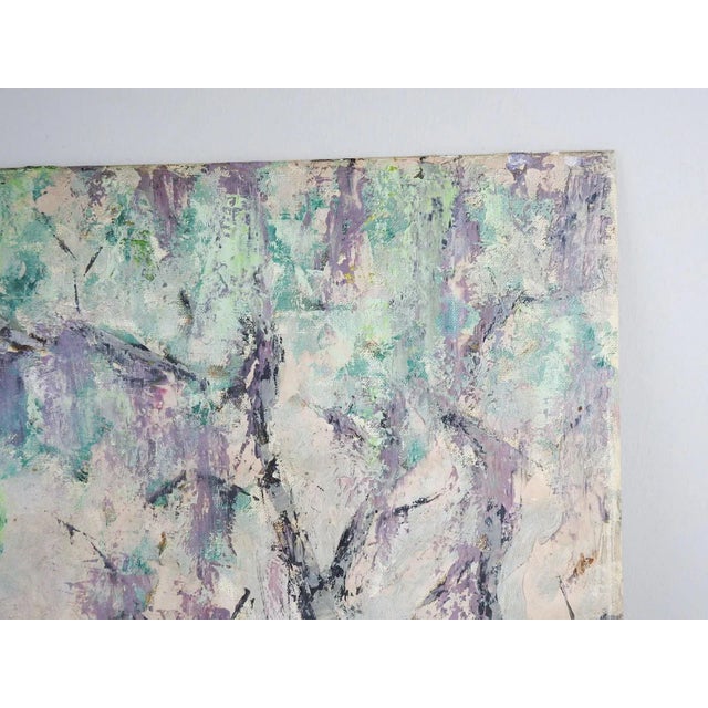 Mid-Century Modern Vintage Modernist Coastal Landscape Painting For Sale - Image 3 of 8