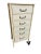A faux bamboo six drawer lingerie chest with original hardware. The light yellow chest is built solidly with dovetail...