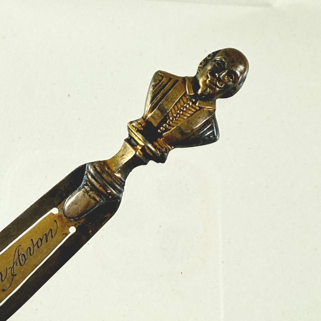 Birmingham English Brass Shakespeare Letter Knife-Bookmark, Dated 1902 For Sale In Philadelphia - Image 6 of 10