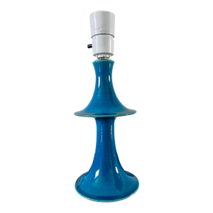 Danish Turquoise Blue Sculptural Table Lamp by Kähler + Poul Erik Eliasen, 1960s