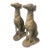 Pair of Mid-Century Neoclassical Style Cast Stone Seated Greyhound Statues For Sale