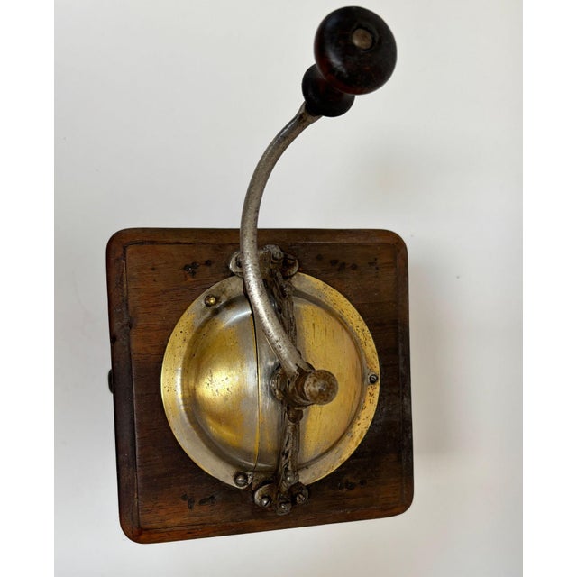 Farmhouse Japy Frères Antique French Coffee Grinder Beechwood and Cast Iron, Circa 1920 For Sale - Image 3 of 15
