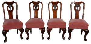 English Baroque Chairs, 1880s, Set of 4