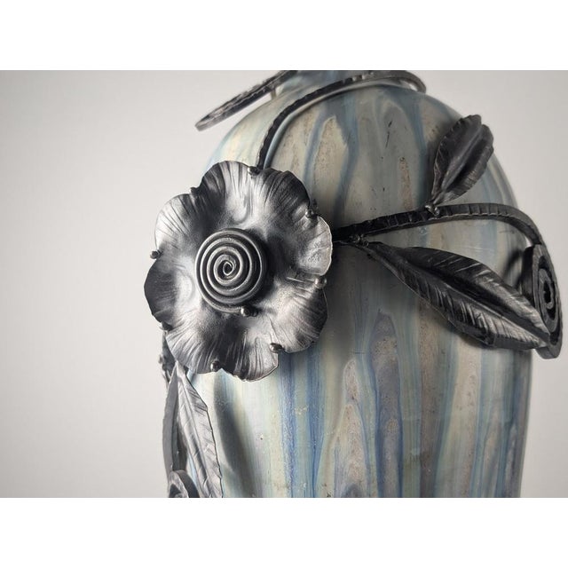 Large sculptural vase produced by the Belgian ceramist Roger Guérin (1896-1954) in Bouffioulx, circa 1930s. The vessel is...