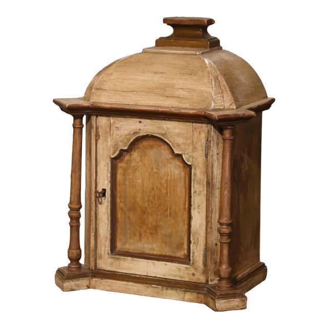 Mid-19th Century French Empire Painted Tabernacle Wall Cabinet For Sale