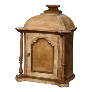 Mid-19th Century French Empire Painted Tabernacle Wall Cabinet