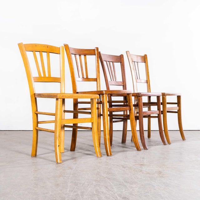 1950s French Blonde Farmhouse Dining Chairs, 1950s, Set of 4 For Sale - Image 5 of 18